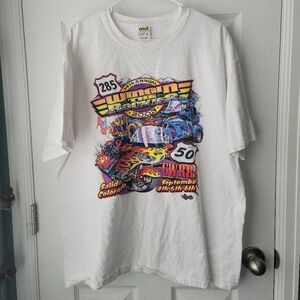 Mens 2003 14th Annual Winging In The Rockies Motorcycle Rally Short Sleeve Crew